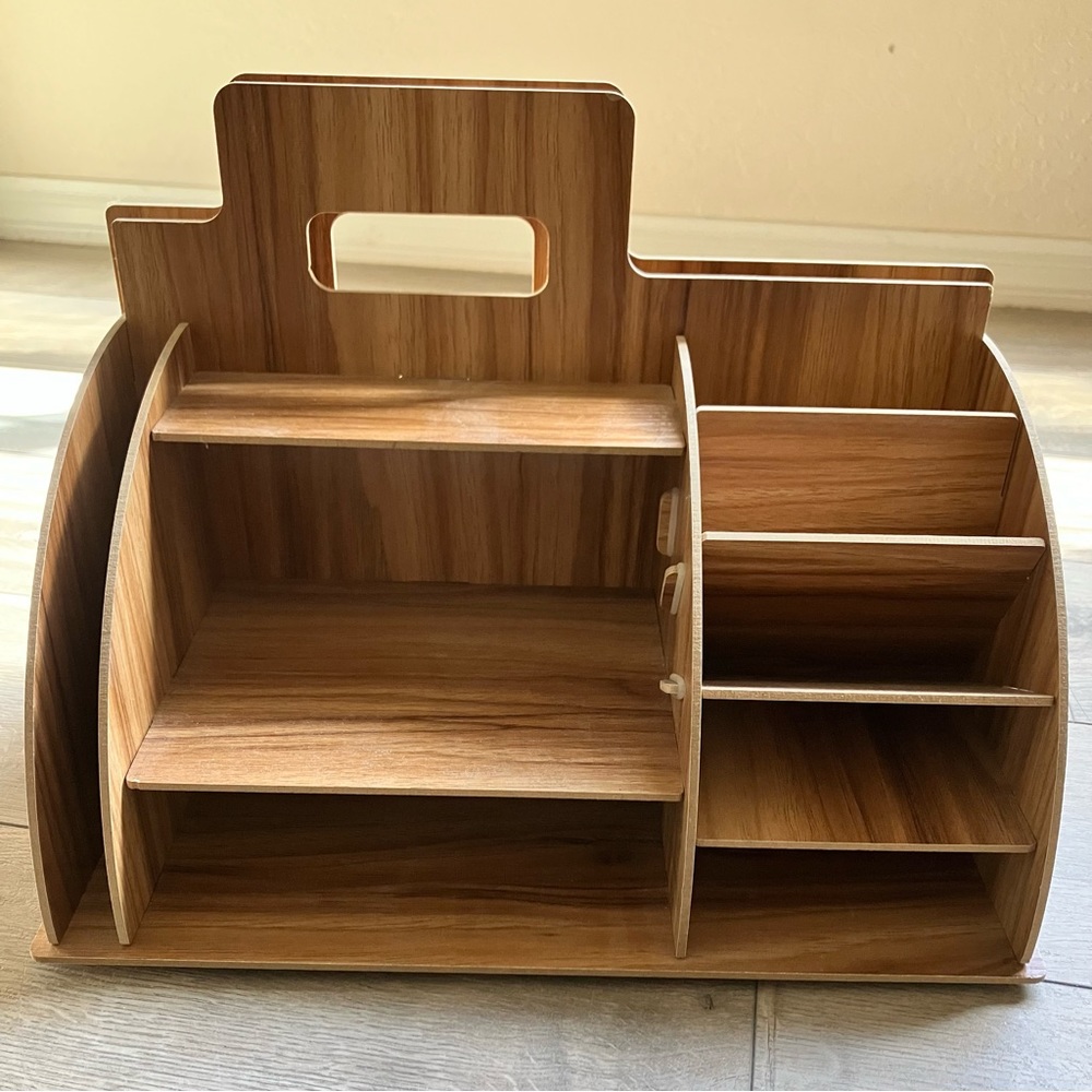 Wooden pencil and office holder